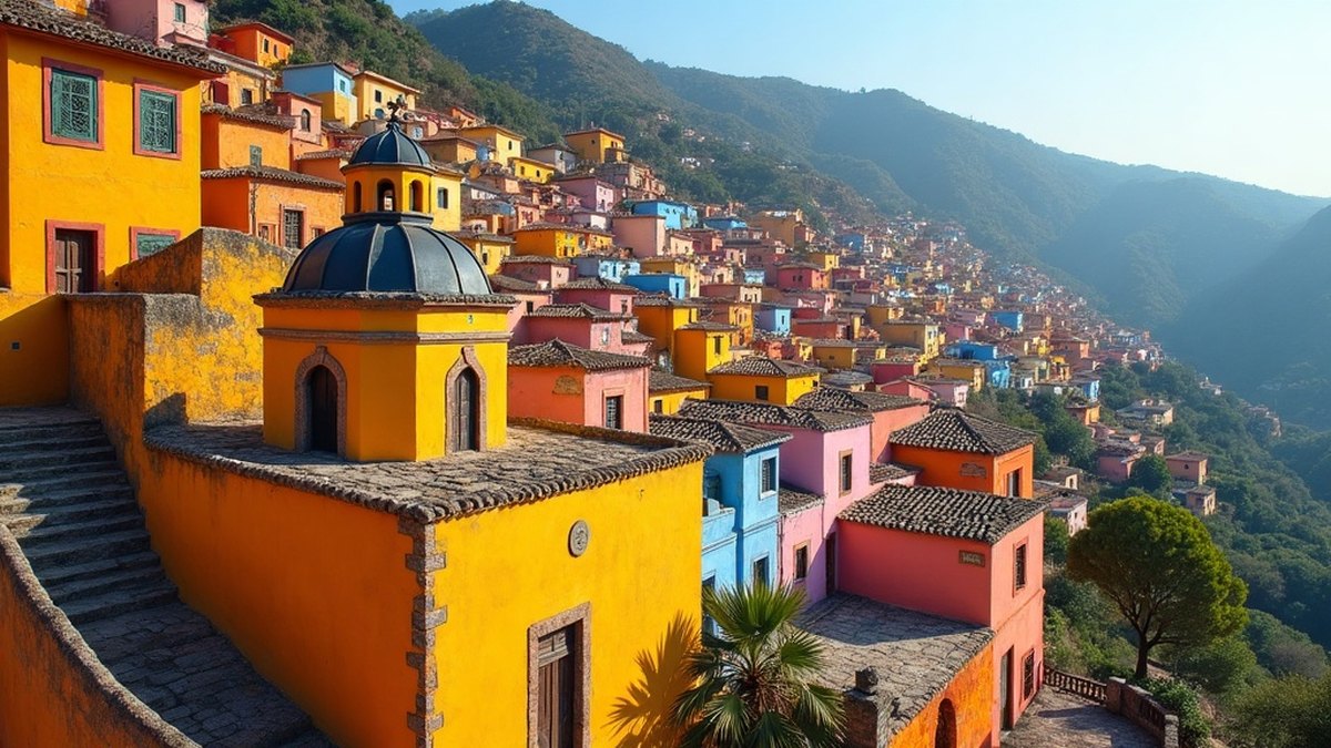 Driving to Guanajuato City: The Tunnels, Callejones and Colorful Bajio 1 Colorful hillside city with brightly painted houses stacked up steep slopes in Guanajuato