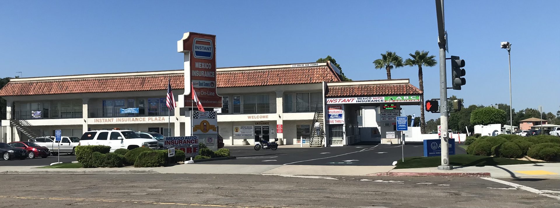 About Instant Mexico Auto Insurance 1 Instant Mexico Auto Insurance drive-through office at the San Ysidro border, serving travelers since 1973