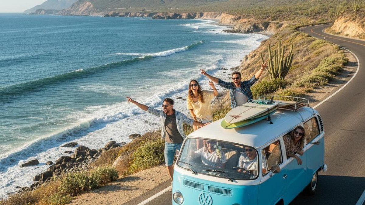 Mexican Car Insurance for Tourists: What US Visitors Need 1 Tourists on a Baja California road trip along the Pacific coast